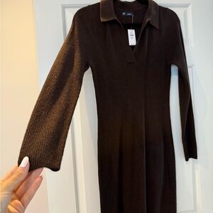 GAP Dark Brown Long Sleeve Dress
